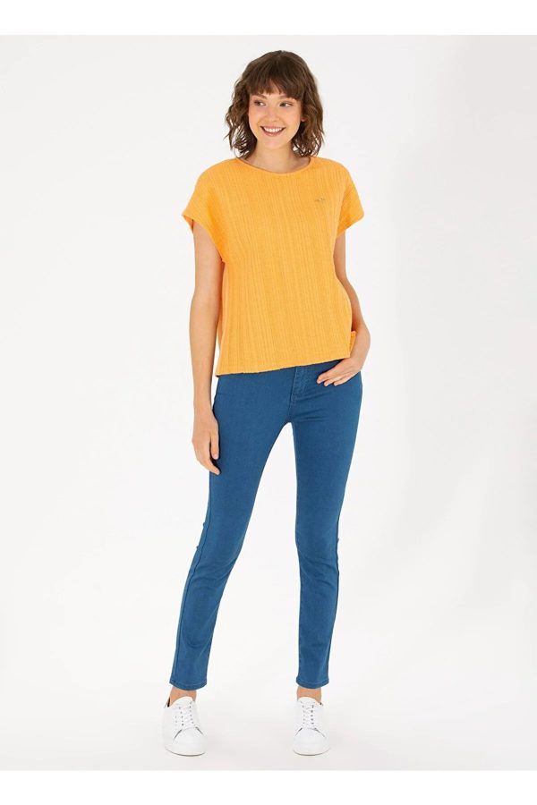 تی شرت زنانه نارنجی U.S. Polo Assn